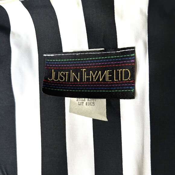 JUST IN THYME Black White Jacket Stripe sz14 - Picture 4 of 6